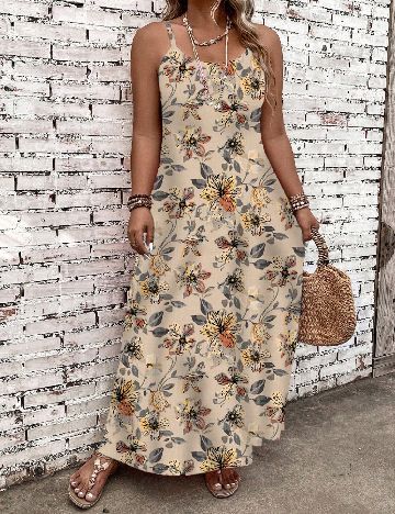 Rochie lunga SHEIN CURVE, maro