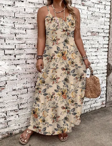 Rochie lunga SHEIN CURVE, maro