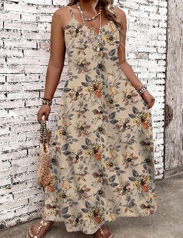 Rochie lunga SHEIN CURVE, maro