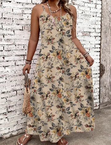 Rochie lunga SHEIN CURVE, maro