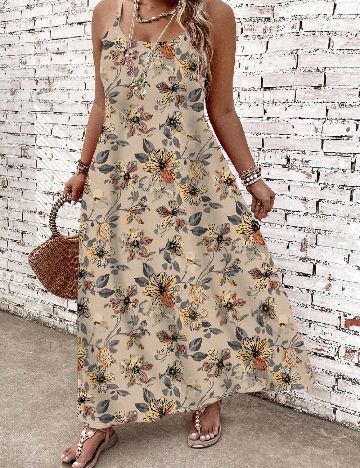 Rochie lunga SHEIN CURVE, maro