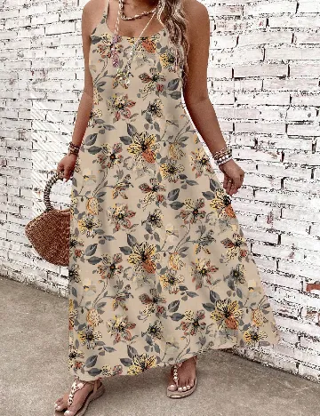 Rochie lunga SHEIN CURVE, maro