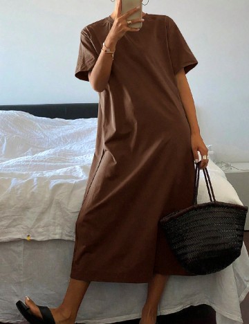 Rochie medie SHEIN, maro