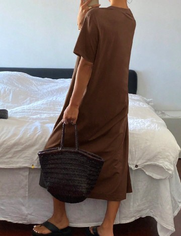 Rochie medie SHEIN, maro