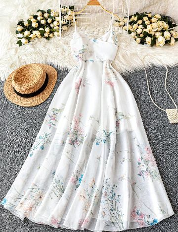 Rochie lunga SHEIN CURVE, alb