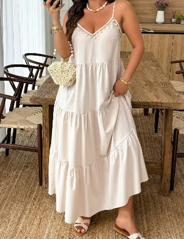 Rochie lunga SHEIN CURVE, crem