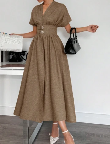 Rochie lunga SHEIN, maro