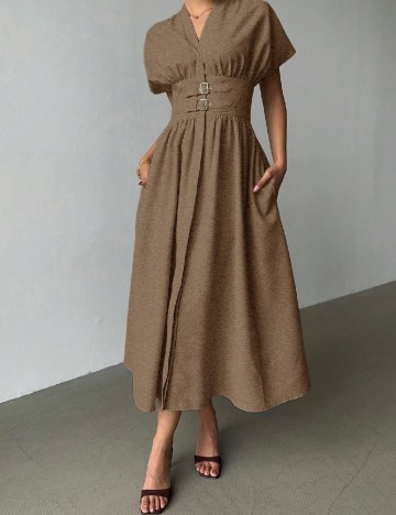 Rochie lunga SHEIN, maro