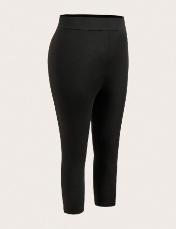 Colanti trei sferturi SHEIN CURVE, negru