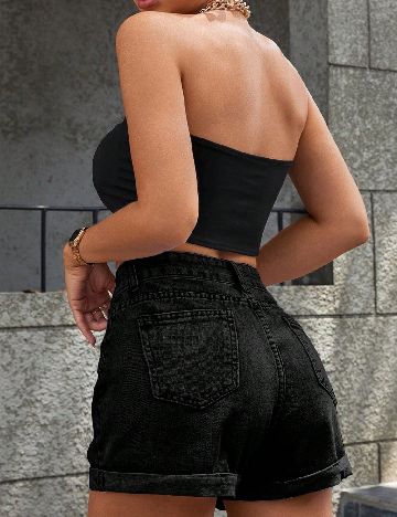 Pantaloni scurti SHEIN, negru