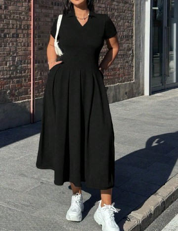 Rochie lunga SHEIN CURVE, negru