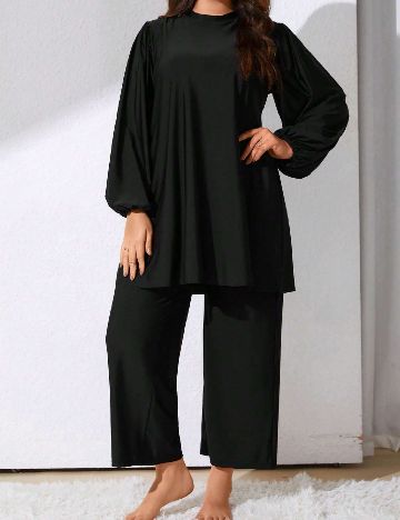Costum de baie SHEIN CURVE, negru
