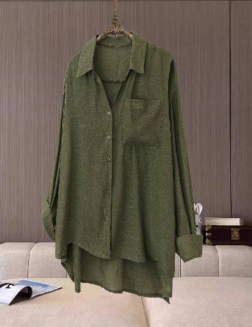 Camasa SHEIN CURVE, verde
