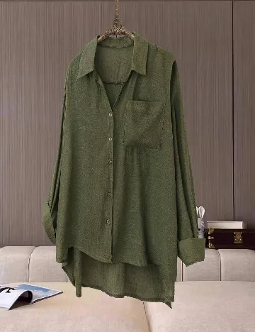 Camasa SHEIN CURVE, verde