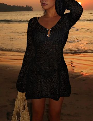 Rochie de plaja SHEIN, negru