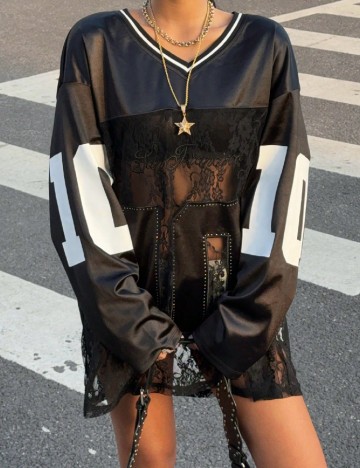 Bluza Oversize SHEIN, negru