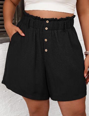 Pantaloni scurti SHEIN CURVE, negru