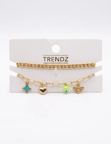 Set Bratari 2 bucati Trendz, auriu