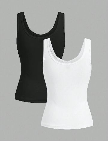 Set Maiou si Bluza SHEIN, alb/negru