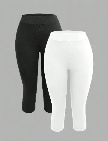 Set colanti 2 perechi SHEIN, alb/negru