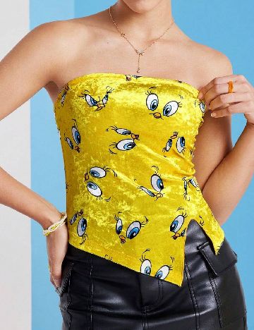 Top SHEIN, galben