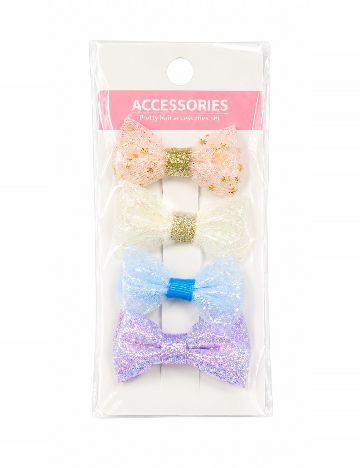 Set clame de par 4 bucati Little Concepts, mix culori