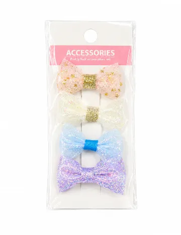 Set clame de par 4 bucati Little Concepts, mix culori