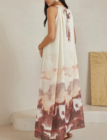 Rochie lunga Dazy, crem