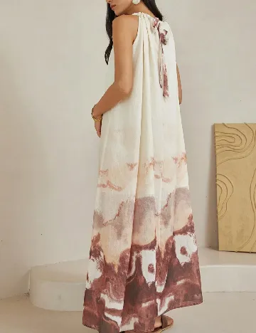 Rochie lunga Dazy, crem