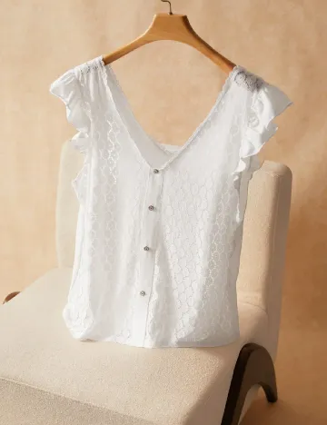 Bluza SHEIN CURVE, alb