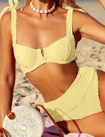 Costum de baie SHEIN, galben