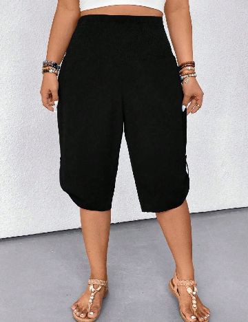 Pantaloni scurti SHEIN CURVE, negru