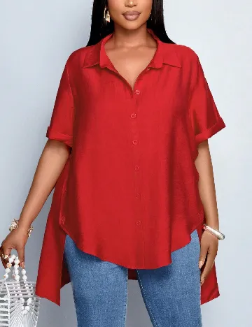 Camasa Oversize SHEIN CURVE, rosu