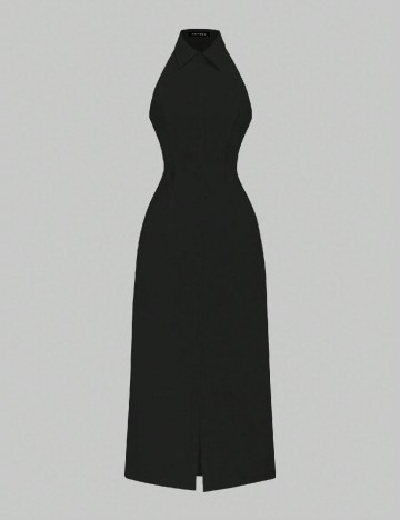 Rochie lunga Floreya, negru