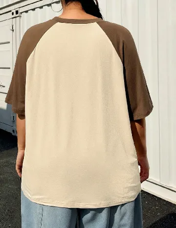 Tricou SHEIN CURVE, crem