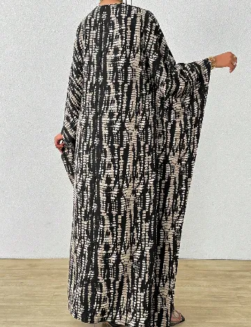 Rochie lunga SHEIN, negru/crem