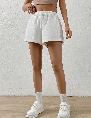 Pantaloni scurti SHEIN, alb