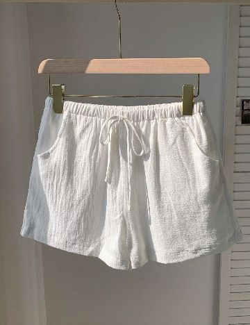 Pantaloni scurti SHEIN, alb
