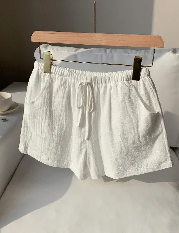 Pantaloni scurti SHEIN, alb