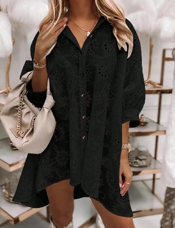 Camasa Oversize SHEIN, negru