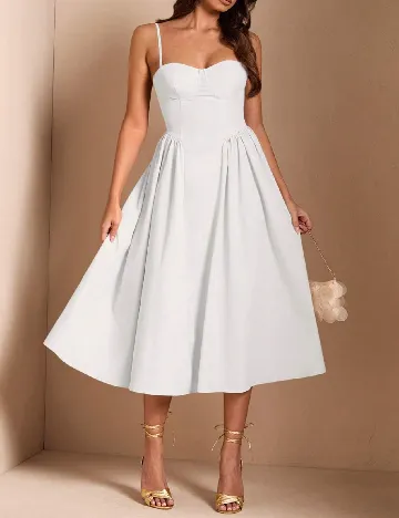 Rochie medie SHEIN, alb