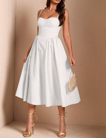 Rochie medie SHEIN, alb