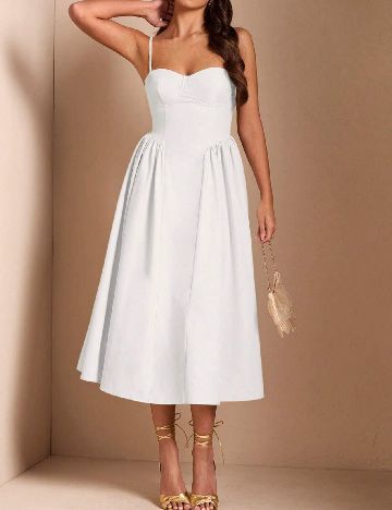 Rochie medie SHEIN, alb