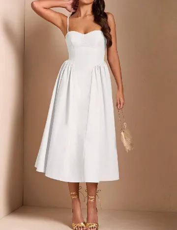 Rochie medie SHEIN, alb