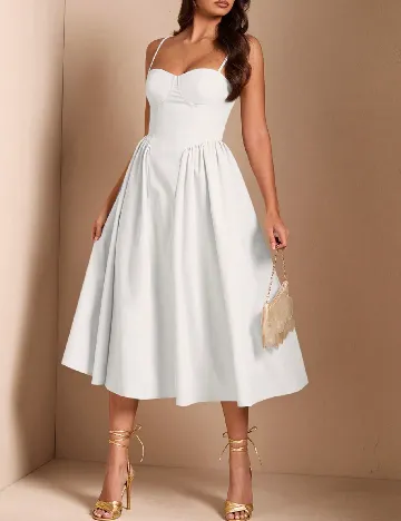 Rochie medie SHEIN, alb