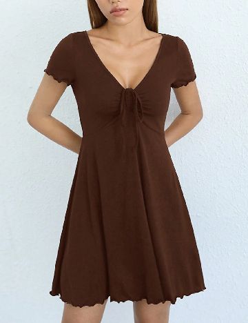 Rochie scurta SHEIN, maro