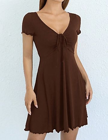 Rochie scurta SHEIN, maro
