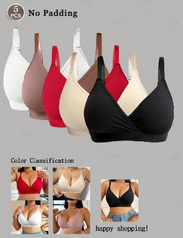 Set sutiene 5 bucati SHEIN CURVE, mix culori