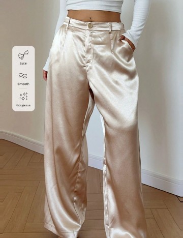 Pantaloni SHEIN CURVE, bej