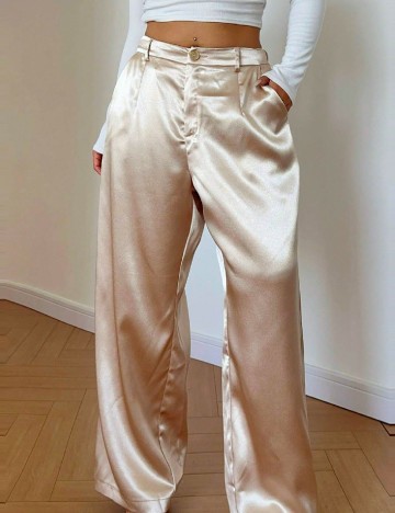 Pantaloni SHEIN CURVE, bej
